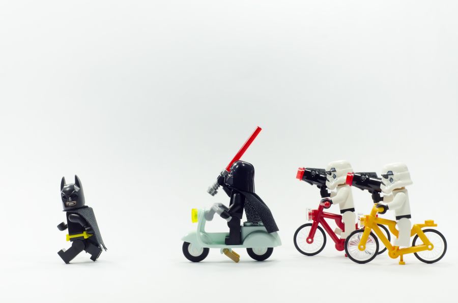 Фреска Лего звездные воины и бэтмен