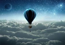 Фреска Воздушный шар над облаками