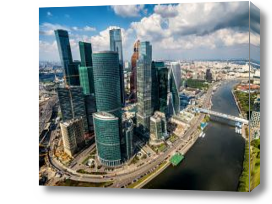 Картина Москва Сити с высоты